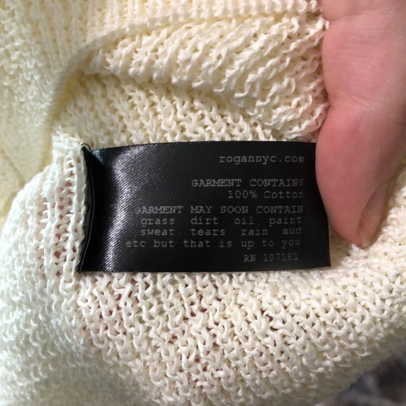 Rogan NYC Cream Knit NWT - Picture 10 of 11